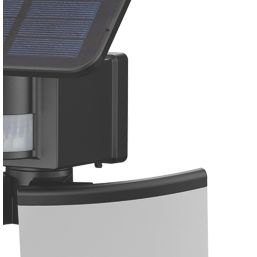 LAP Twiny Outdoor LED Solar-Powered Floodlight With PIR Sensor Black 800lm