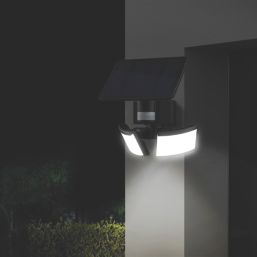 LAP Twiny Outdoor LED Solar-Powered Floodlight With PIR Sensor Black 800lm