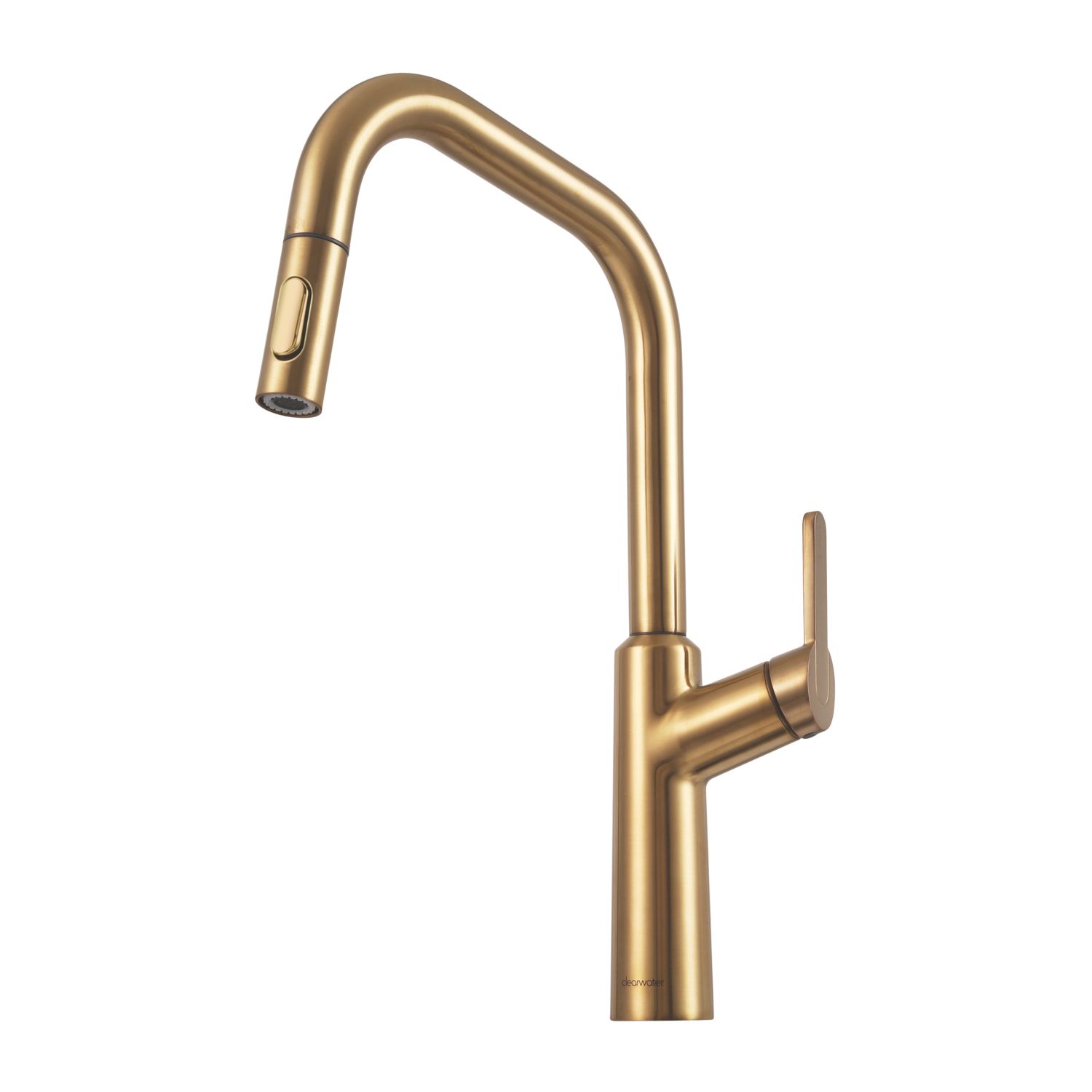 Clearwater Santor SAN20CP Single Lever Tap with Twin Spray Pull-Out Brushed Brass PVD (802FJ)