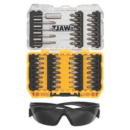 DEWALT  6.35mm Hex Shank Mixed Screwdriver Bit Set & Safety Glasses 47 Pieces