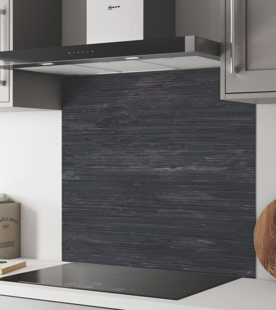 Wilsonart  Charred Cedar Wide Hob Splashback 900mm x 800mm x 4mm