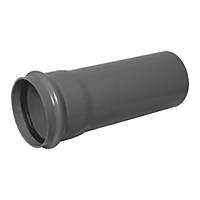 FloPlast  Push-Fit Single Socket Soil Pipe Anthracite Grey 110mm x 3m 2 Pack