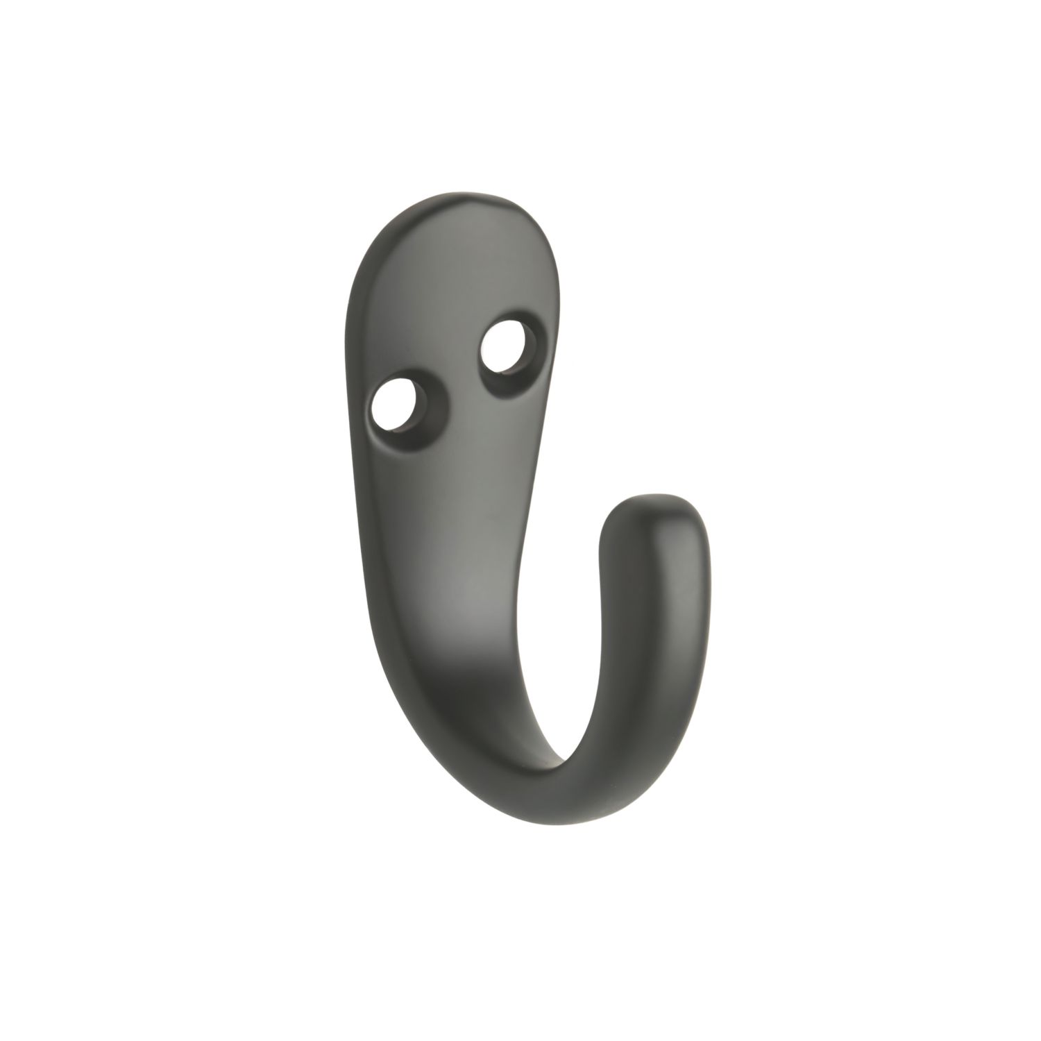 Decohooks Single Hooks Matt Black 45mm 2 Pack (802KK)