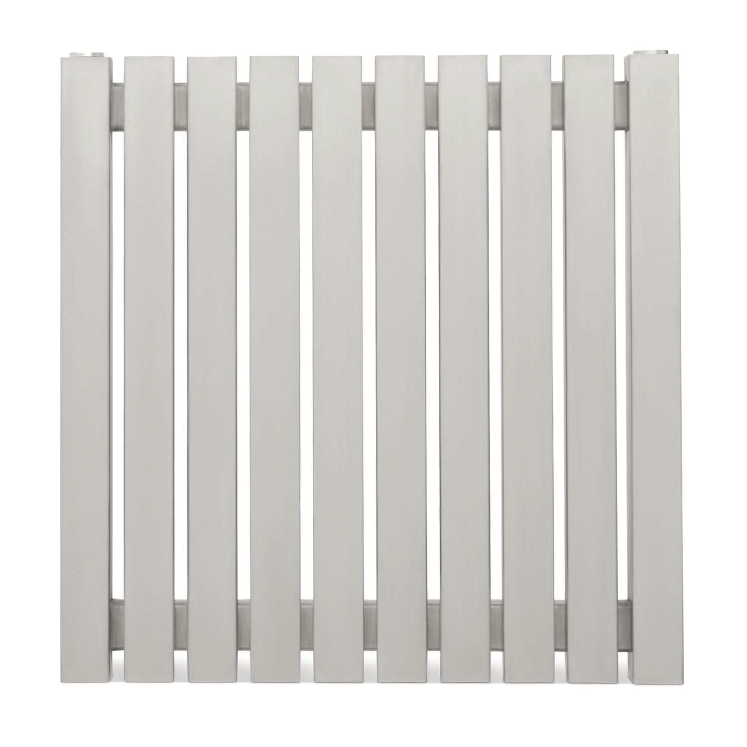 Time Arat E 500mm x 490mm 1790BTU Matt Chrome Vertical Designer Radiator (802KL)