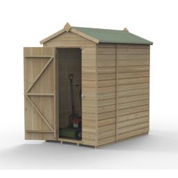 Forest Beckwood 4' x 6' (Nominal) Apex Shiplap Timber Shed with Assembly
