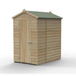 Forest Beckwood 4' x 6' (Nominal) Apex Shiplap Timber Shed with Assembly