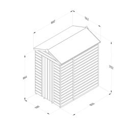 Forest Beckwood 4' x 6' (Nominal) Apex Shiplap Timber Shed with Assembly