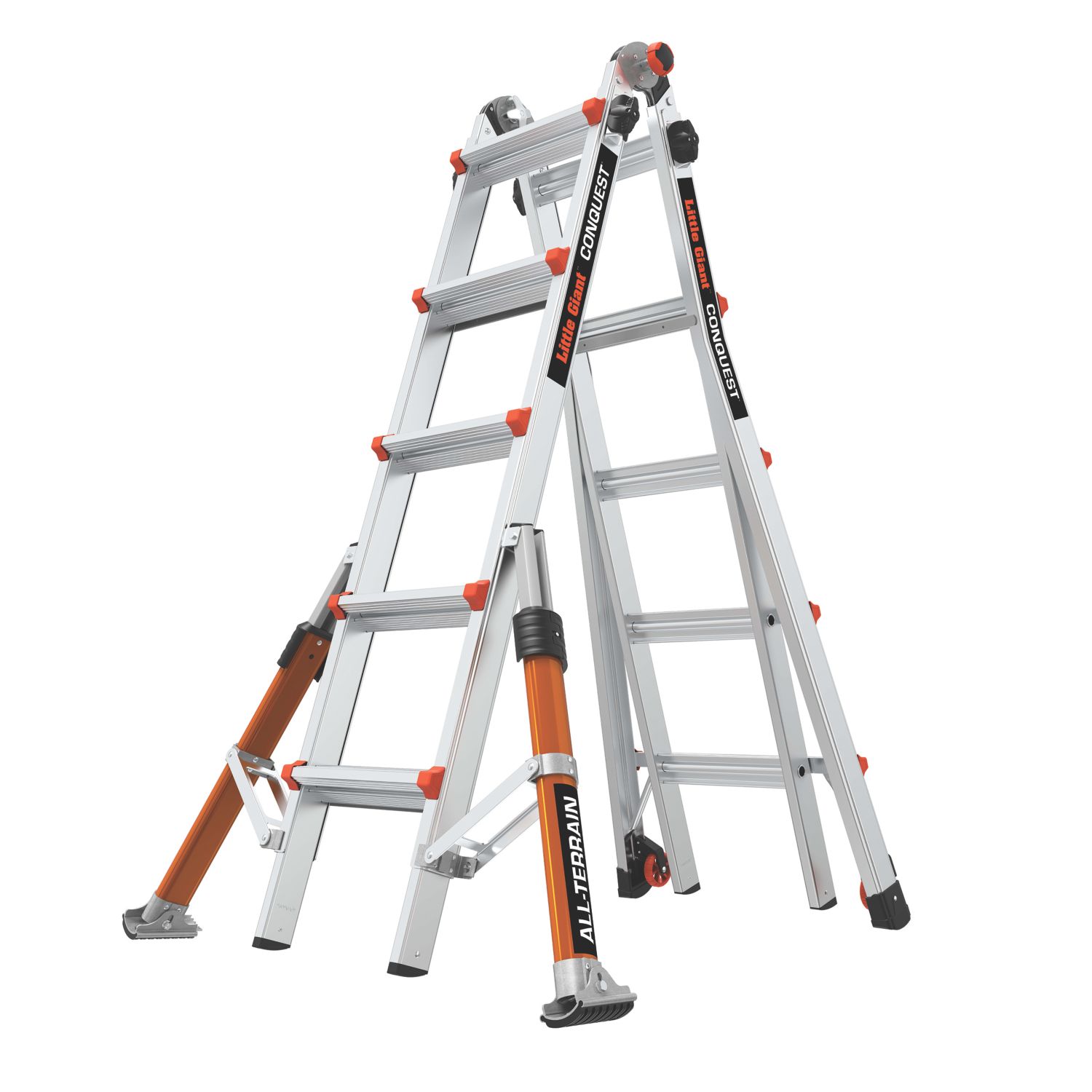 Little Giant Conquest All-Terrain Aluminium 5.7m Combination Ladder (802RF)