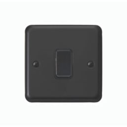MK Contoura 10A 1-Gang 2-Way Switch  Black with Colour-Matched Inserts