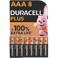 Duracell Plus AAA Alkaline Batteries 8 Pack