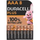 Duracell Plus AAA Alkaline Batteries 8 Pack