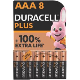 Duracell Plus AAA 1.5V Alkaline Batteries 8 Pack