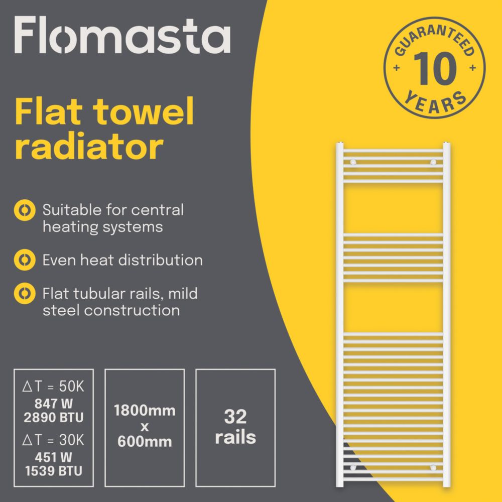 Towel Rail Flomasta 22199sx Wiring Diagram Flomasta 1800mm X 600mm
