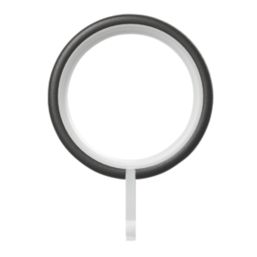 Rothley Matt Black Plastic & Steel Curtain Rings
 28mm 10 Pack