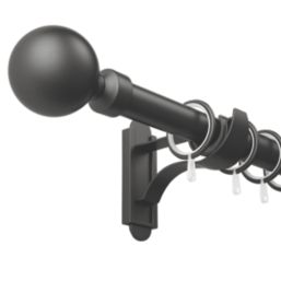 Rothley Matt Black Plastic & Steel Curtain Rings
 28mm 10 Pack