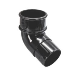 FloPlast MiniFlo 112.5° Round Offset Downpipe Bend Black 50mm