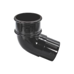 FloPlast MiniFlo 112.5° Round Offset Downpipe Bend Black 50mm