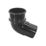 FloPlast MiniFlo 112.5° Round Offset Downpipe Bend Black 50mm