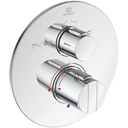 Ideal Standard Concept Easybox Slim Concealed Thermostatic Mixer Shower Valve & Diverter Fixed Chrome