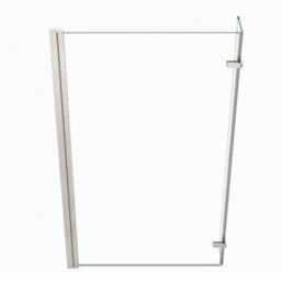Essentials Semi-Framed Chrome Bath Screen Reversible 815mm x 1400mm