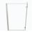 Essentials Semi-Framed Chrome Bath Screen Reversible 815mm x 1400mm