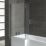 Essentials Semi-Framed Chrome Bath Screen Reversible 815mm x 1400mm