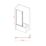 Essentials Semi-Framed Chrome Bath Screen Reversible 815mm x 1400mm