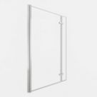 Essentials Semi-Framed Chrome Bath Screen Reversible 815mm x 1400mm