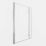 Essentials Semi-Framed Chrome Bath Screen Reversible 815mm x 1400mm
