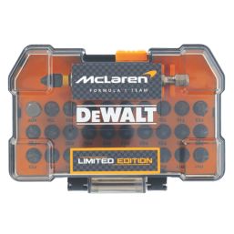DEWALT McLaren F1 Team 6.35mm Hex Shank Mixed Impact Torsion Screwdriver Bit Set 32 Pieces