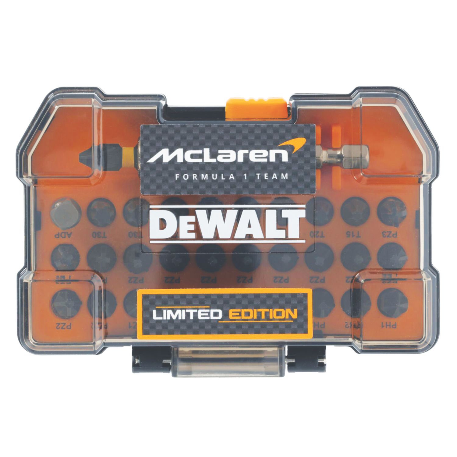 DeWalt McLaren F1 Team 6.35mm Hex Shank Mixed Impact Torsion Screwdriver Bit Set 32 Piece Set (803CH)