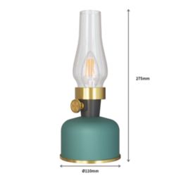 Calex Lavinio Rechargeable LED Table Lamp Green 200lm