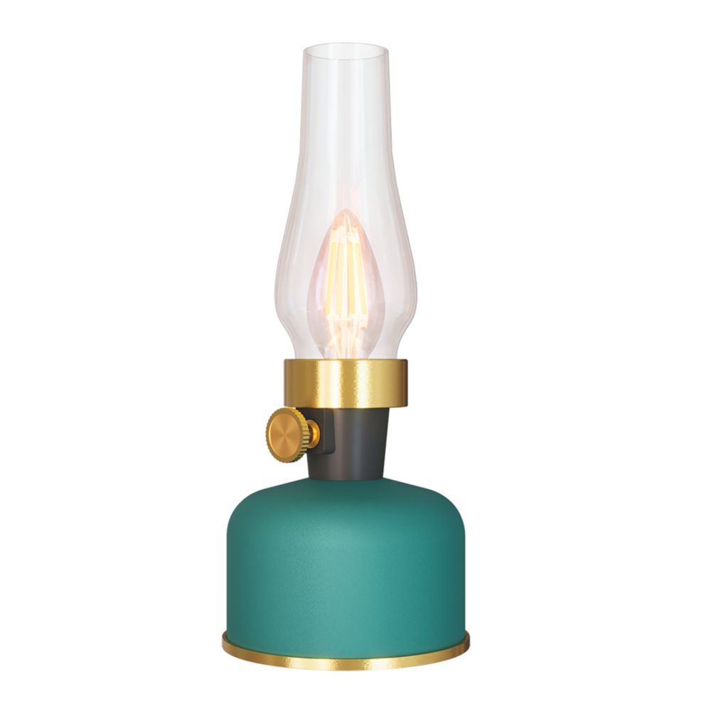 Calex Lavinio Rechargeable LED Table Lamp Green 200lm - Screwfix