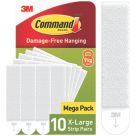 Command Adhesive Picture Hanging Strip Extra Large 10 Pack