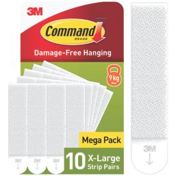 Command Adhesive Picture Hanging Strip Extra Large 10 Pack