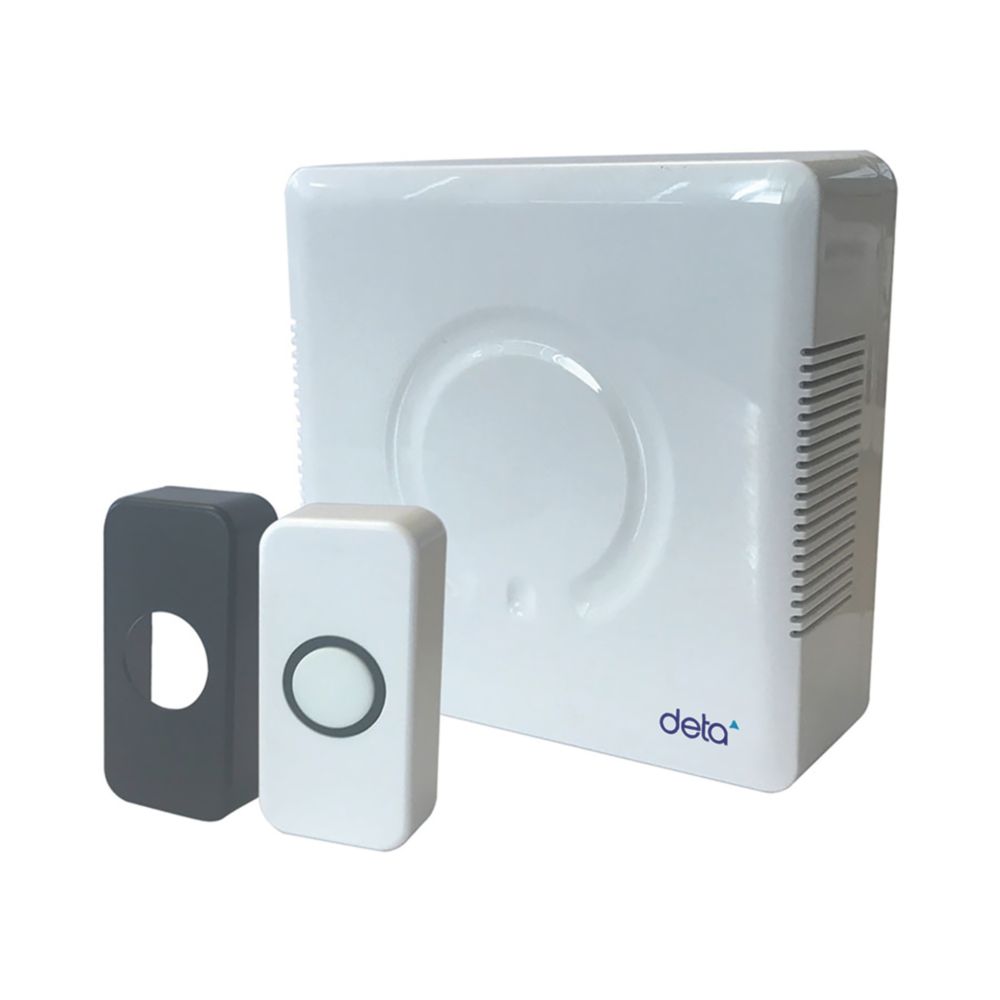 Deta  Wired Doorbell Chime & Push White