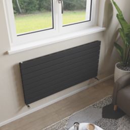 Ximax Oceanus 595mm x 1200mm 3758BTU Anthracite Horizontal Designer Radiator