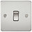Knightsbridge  10AX 1-Gang 2-Way Light Switch  Brushed Chrome