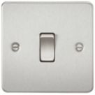 Knightsbridge  10AX 1-Gang 2-Way Light Switch  Brushed Chrome