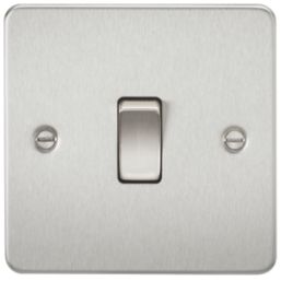 Knightsbridge  10AX 1-Gang 2-Way Light Switch  Brushed Chrome