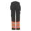 Regatta Hi Vis XPro Stretch Holster Trouser Black/Orange 32" W 32" L