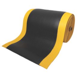 COBA Orthomat Premium Bubble Anti-Fatigue Floor Mat Black / Yellow 18300mm x 900mm x 16mm