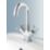 Swirl Minimalist Chrome 256mm Standard Cross Head Mono Basin Mixer Tap  With Pop-Up Waste