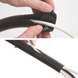 D-Line 26mm Black Pre-Split Cable Tidy Tube 1.1m
