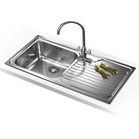 Franke Galassia 1 Bowl Stainless Steel Inset Kitchen Sink 1000 x 500mm