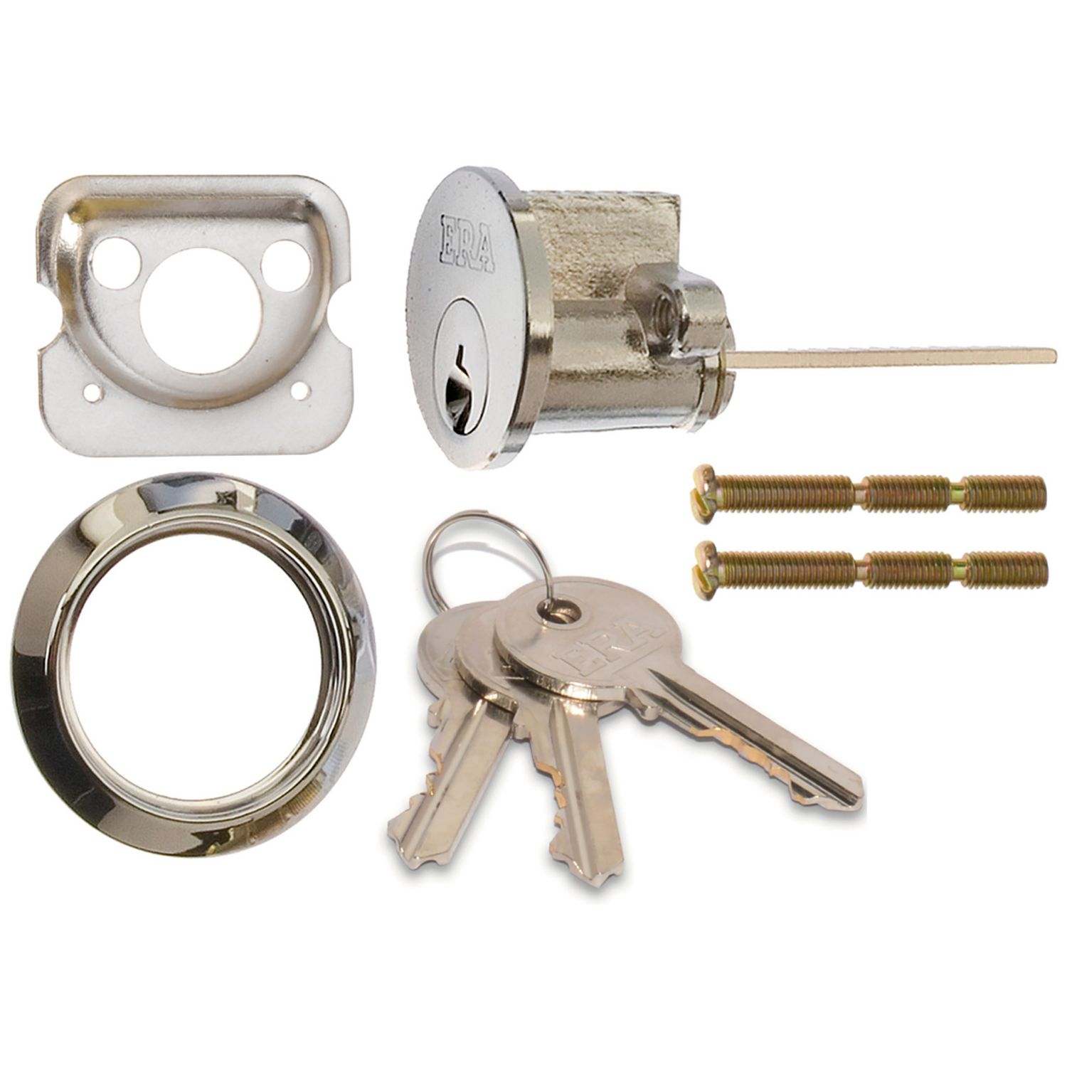 ERA Replacement Rim Cylinder Polished Chrome 33mm (8047T)
