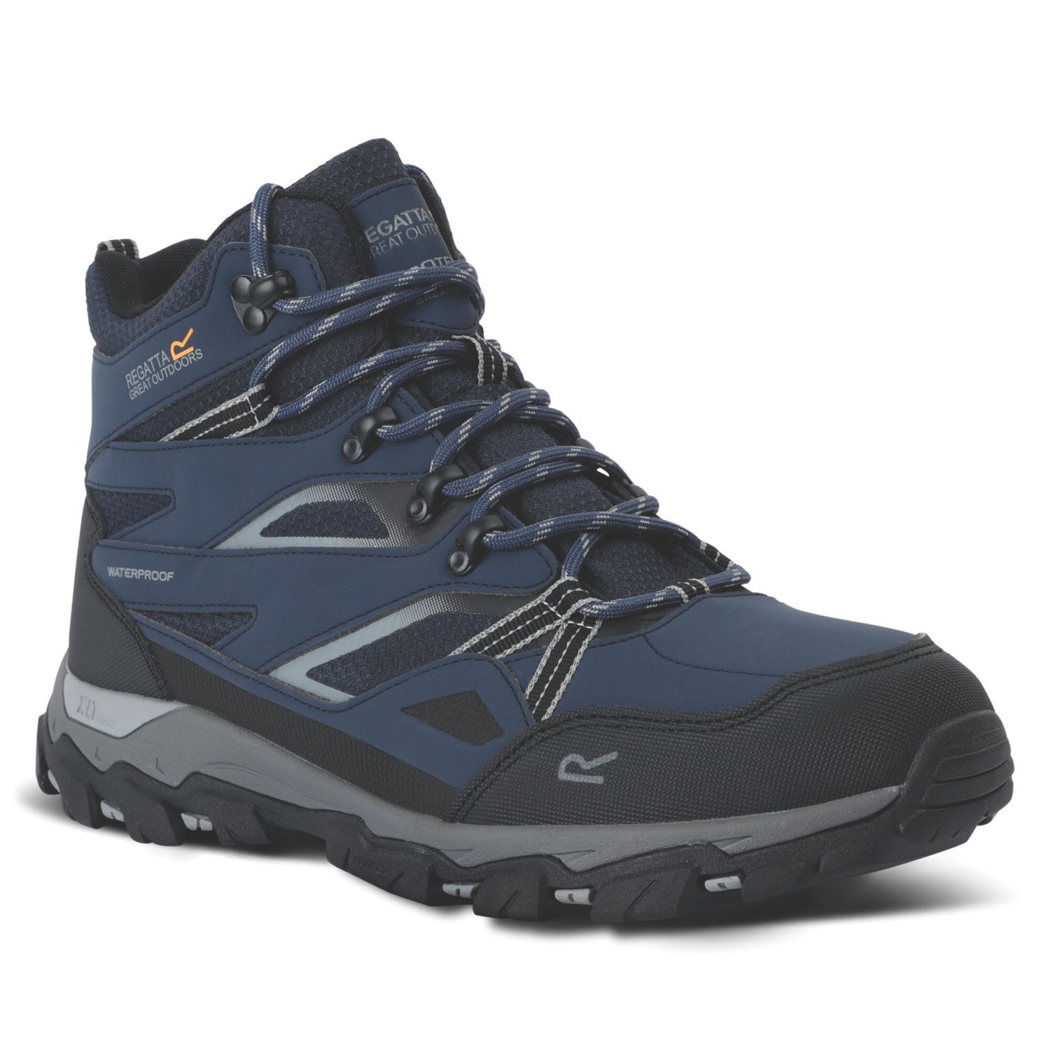 Regatta Holcombe III Size 8 Navy / Dark Steel Waterproof Non Safety Work Boots (804AT)