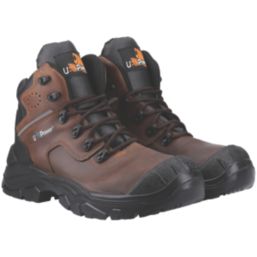 U-Power Greenland Size 7  Dark Brown Water-Resistant  Safety Boots
