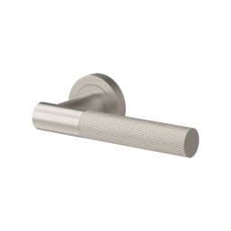 Cooke & Lewis Damgano Lever on Rose Door Handles Pair Satin Nickel