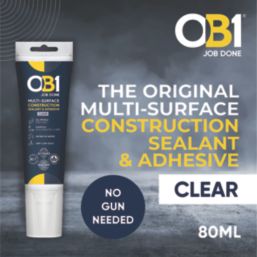 OB1  Multi Surface Sealant & Adhesive Clear 80ml